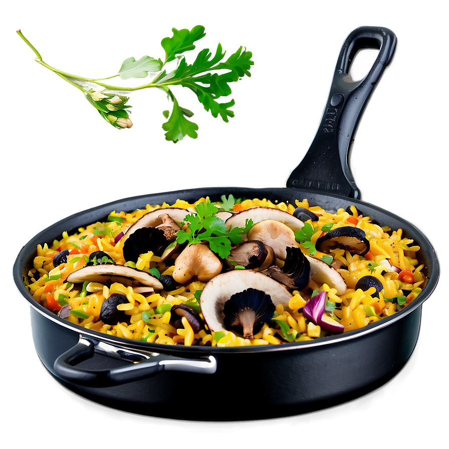 Gourmet Mushroom And Truffle Oil Paella Png 70