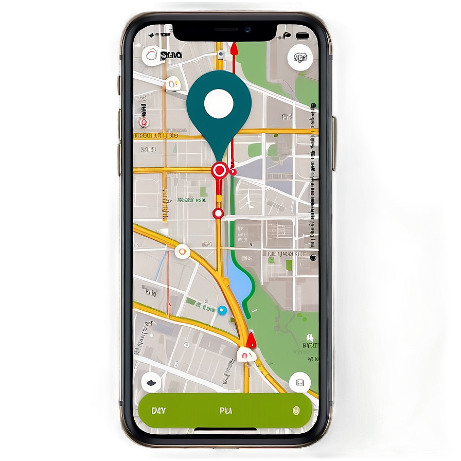Gps Navigation App Screen Png Qef70