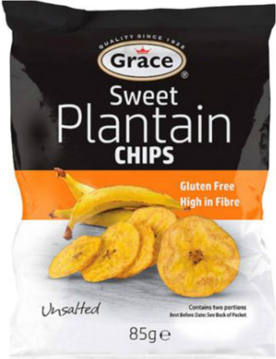 Grace Sweet Plantain Chips Package