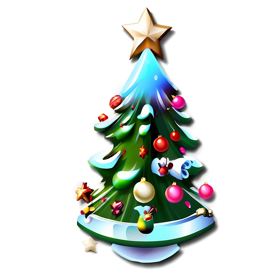 Graceful Cute Christmas Tree Decoration Png 06252024