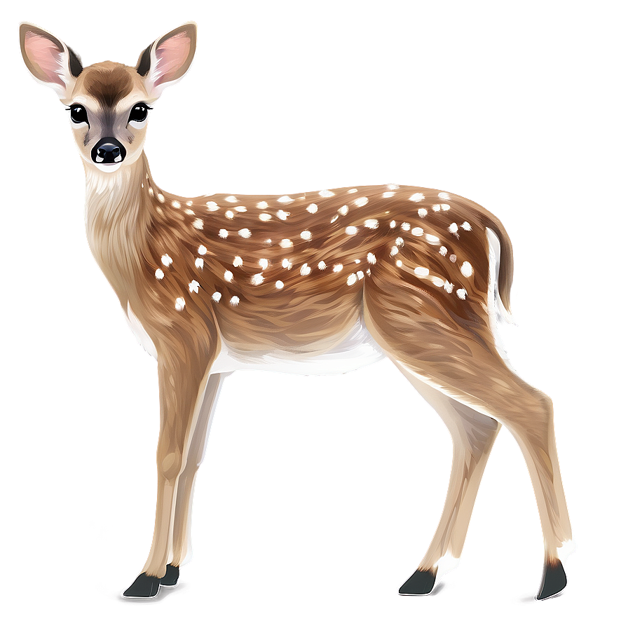 Graceful Fawn Print Png Brn