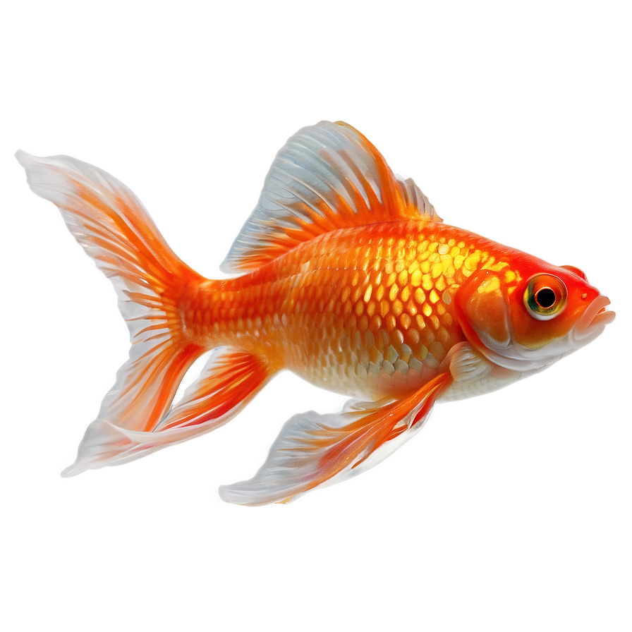 Graceful Goldfish Swimming Png Qgf