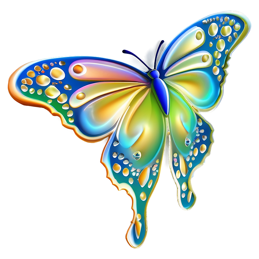 Gradient Butterfly Outline Png 05252024