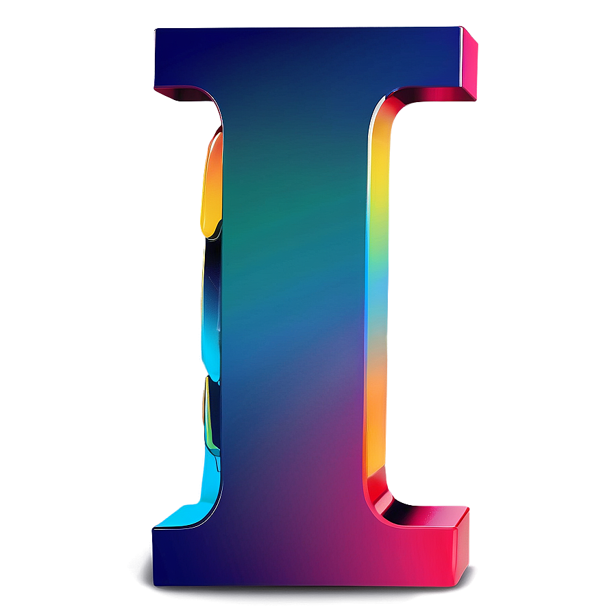 Gradient Letter I Visual Png 94