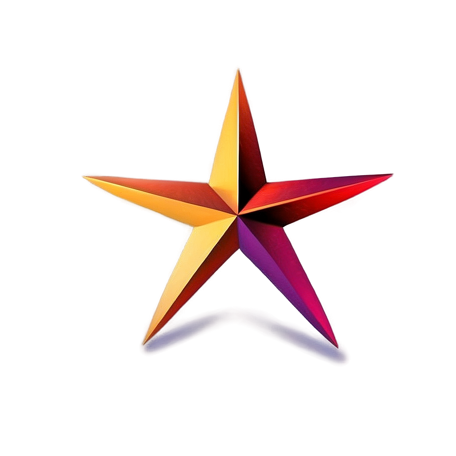 Gradient Red Star Png 05232024