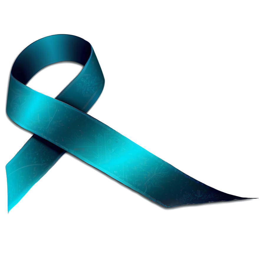 Gradient Teal Ribbon Image Png 06282024