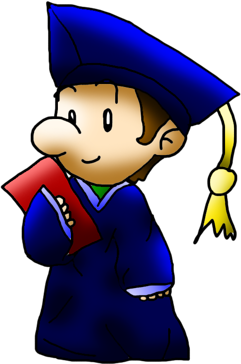 Graduate Cartoon Character Capand Gown.png