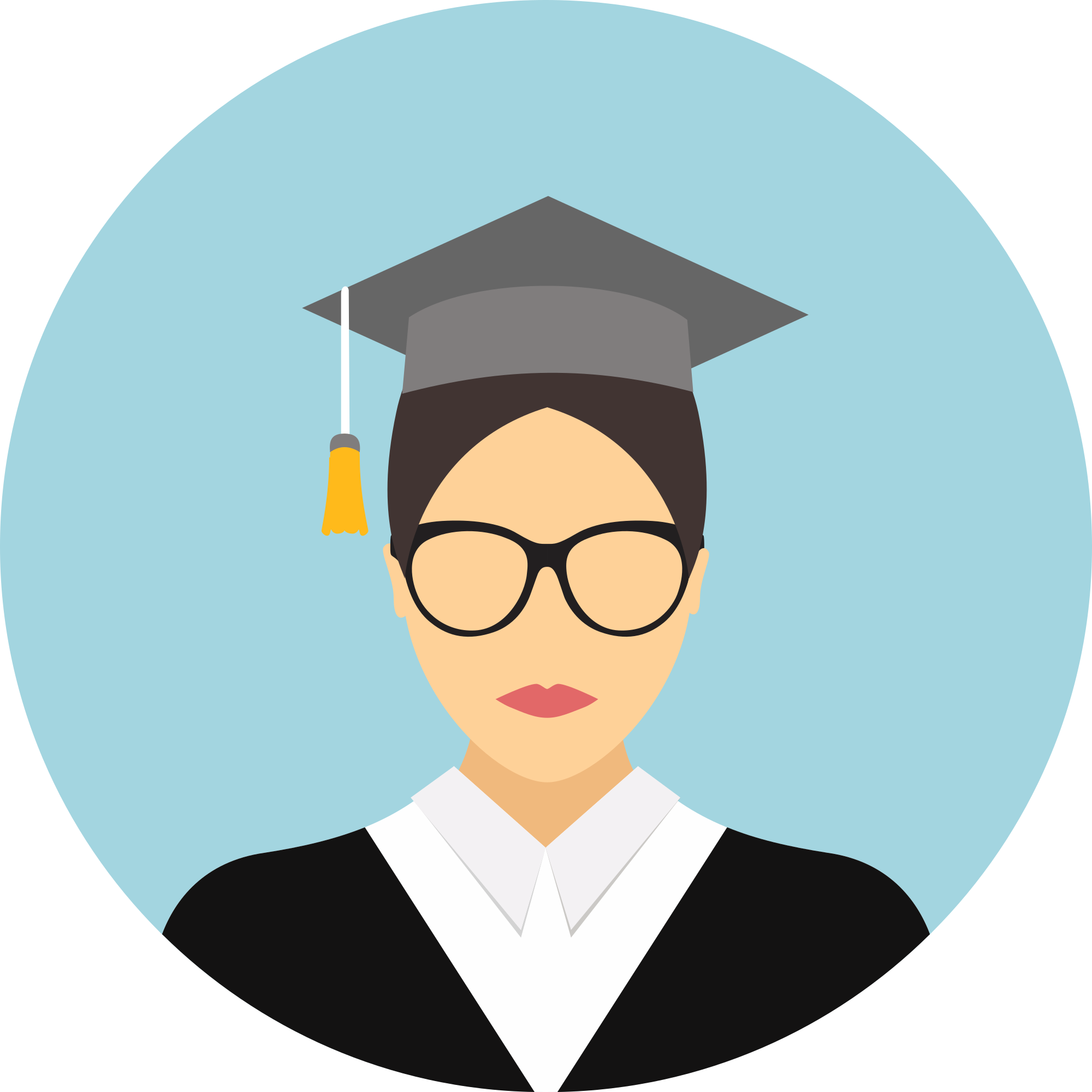 Graduate Student Vector Portrait