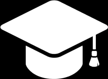 Graduation Cap Icon Blackand White