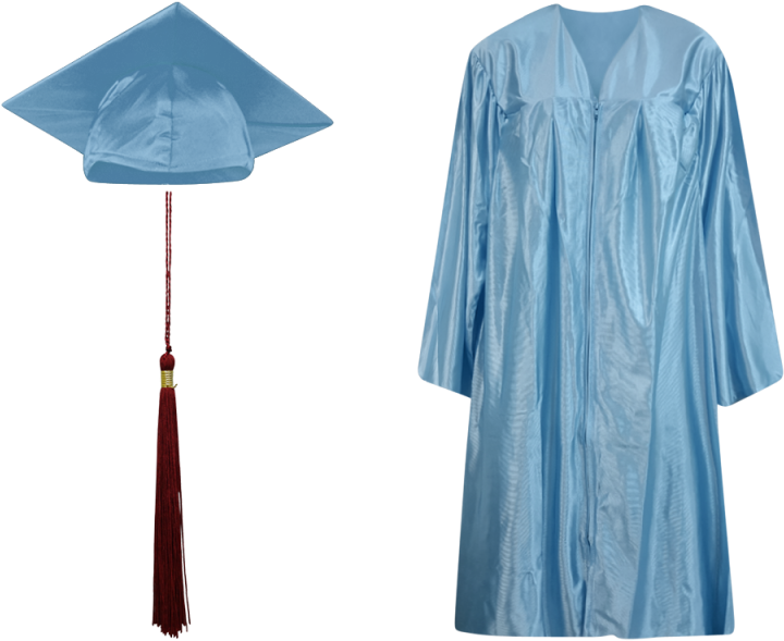 Graduation Capand Gown Blue