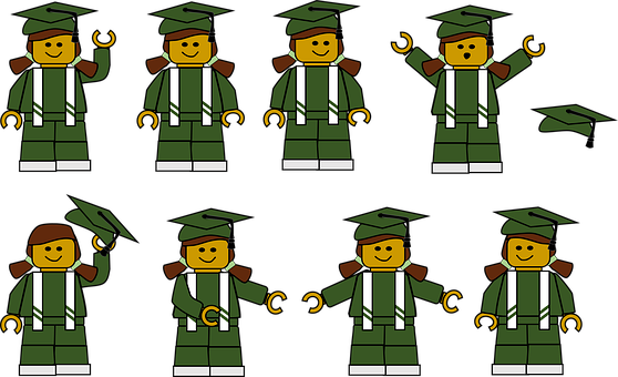 Graduation Lego Figures Celebration