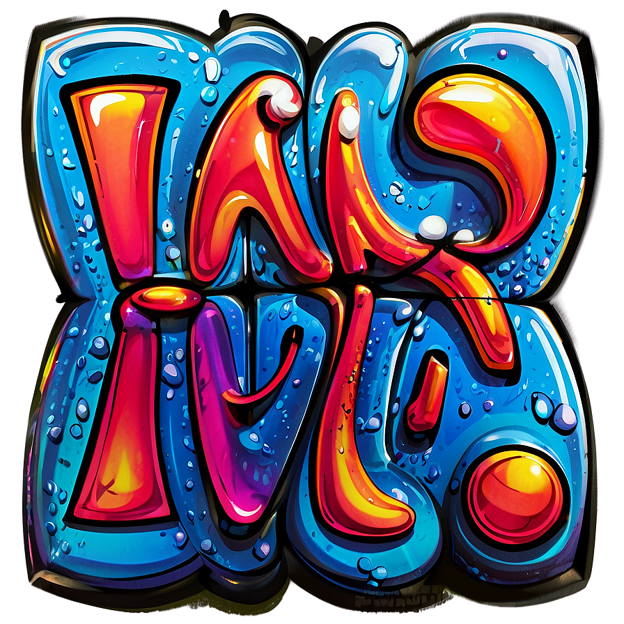 Graffiti Bubble Letters Png Pum