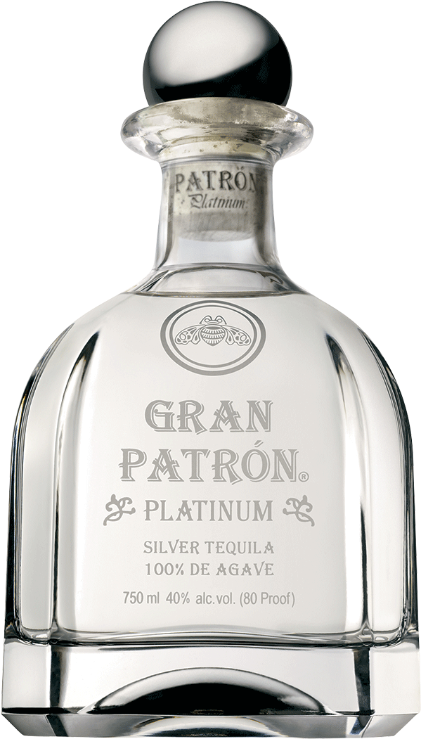 Gran Patron Platinum Silver Tequila Bottle