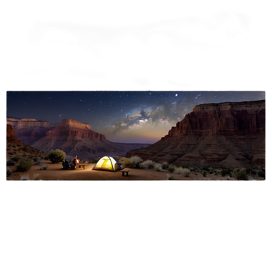 Grand Canyon Camping Night Scene Png 76