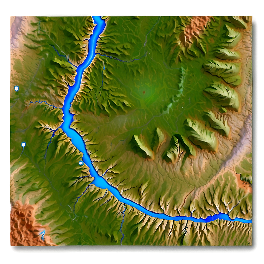 Grand Canyon Detailed Topographic Map Png 95