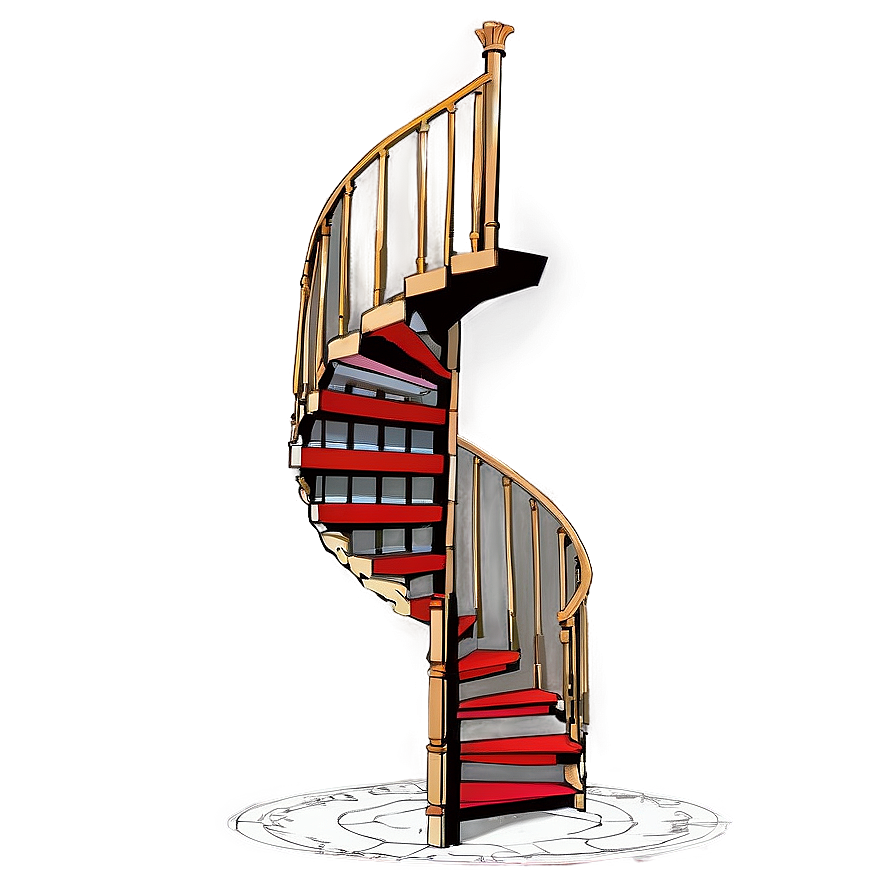 Grand Spiral Staircase Png Jsf29