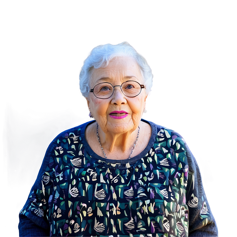 Grandma Portrait Png 06112024