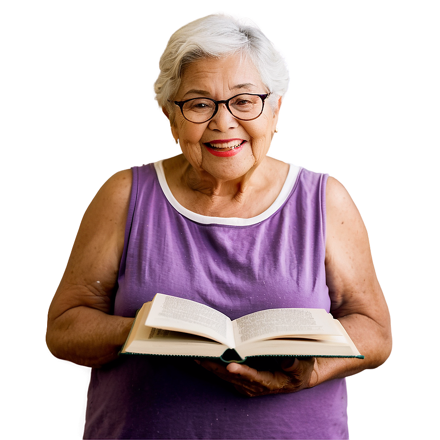 Grandma With Book Png 95