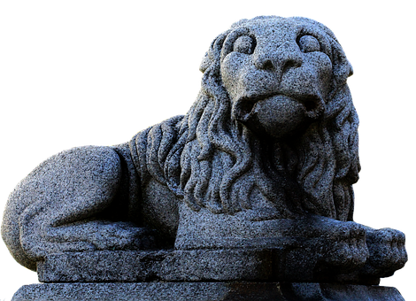 Granite Lion Statue Profile