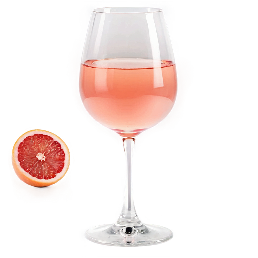 Grapefruit Rosé Wine Glass Png Edr19