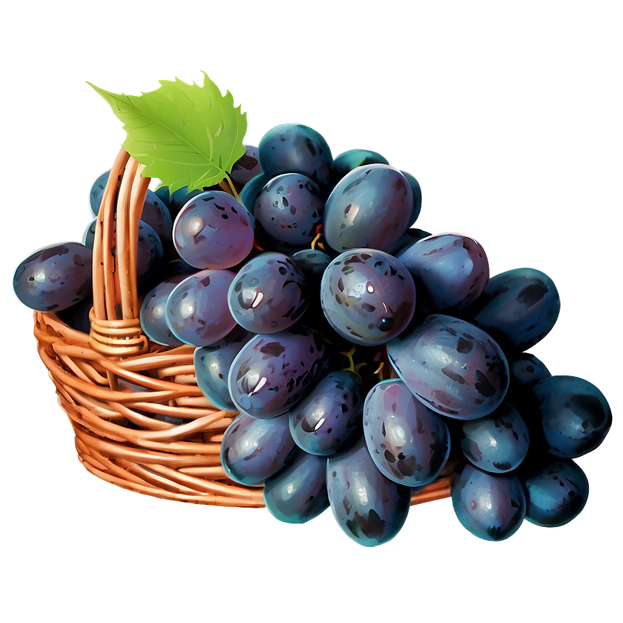 Grapes In Basket Png Kjt94