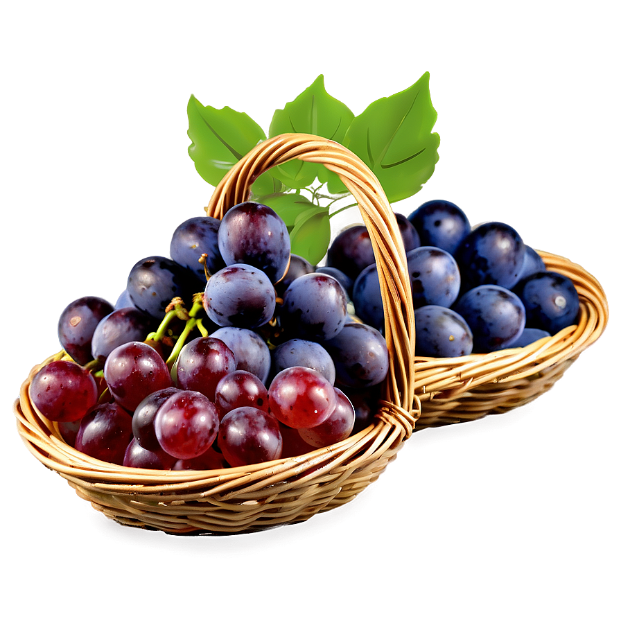 Grapes In Basket Png Lbu16