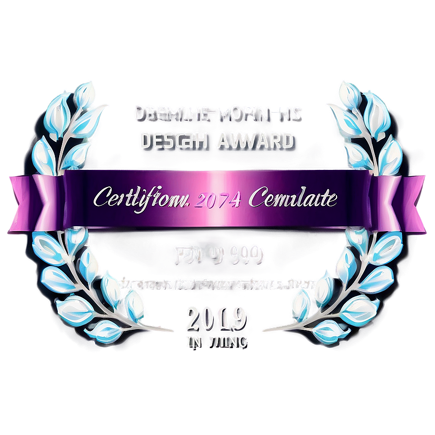 Graphic Design Award Certificate Png 05242024