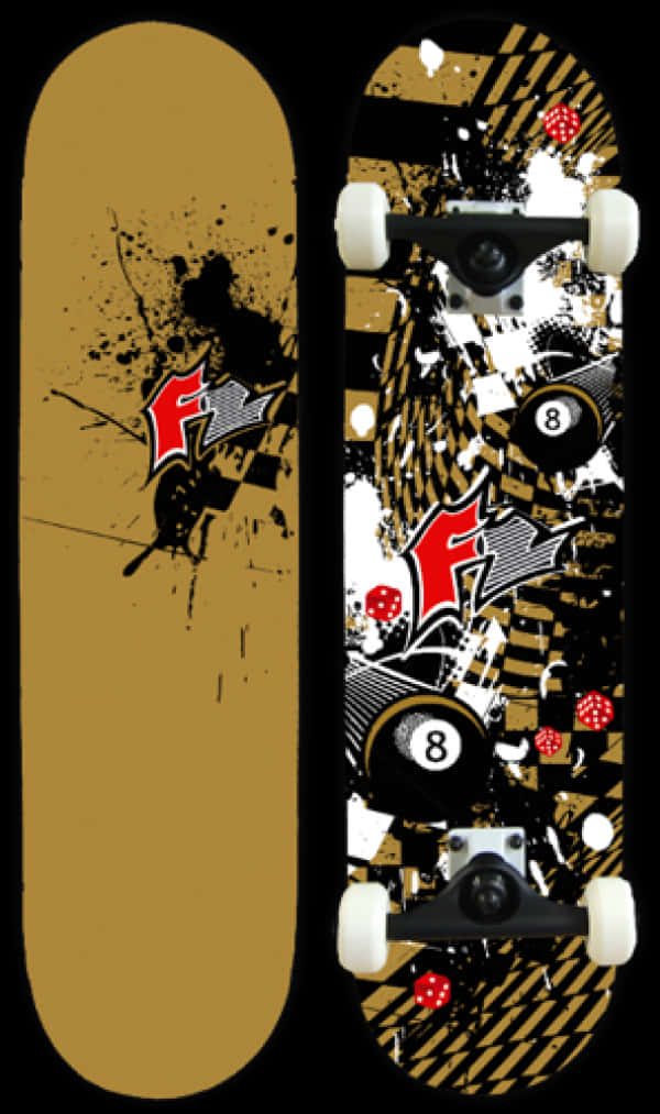 Graphic Design Skateboard Deck