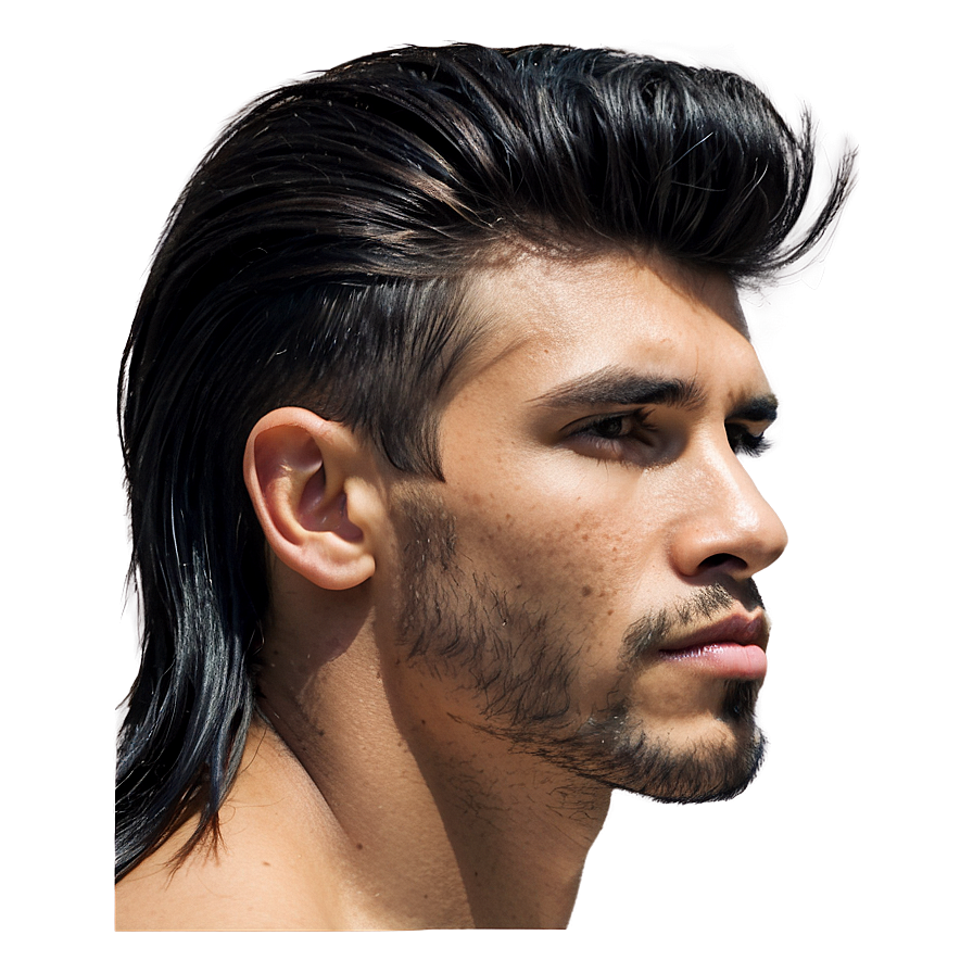 Graphic Mullet Haircut Png 40