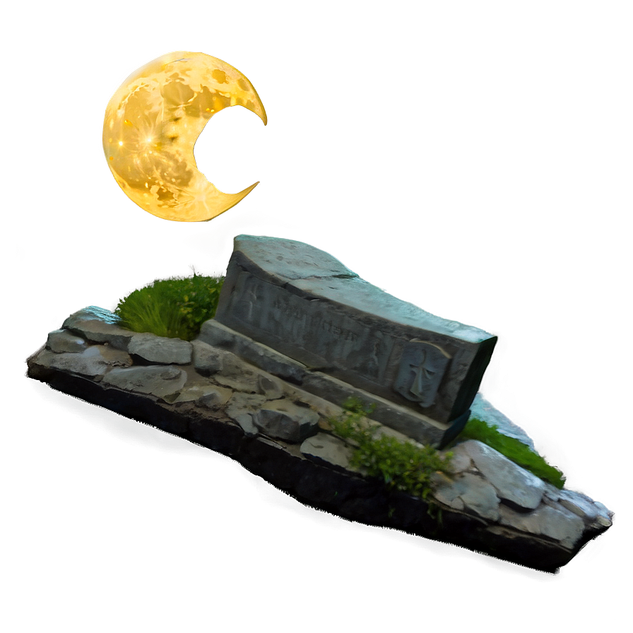 Grave And Moon Png 60