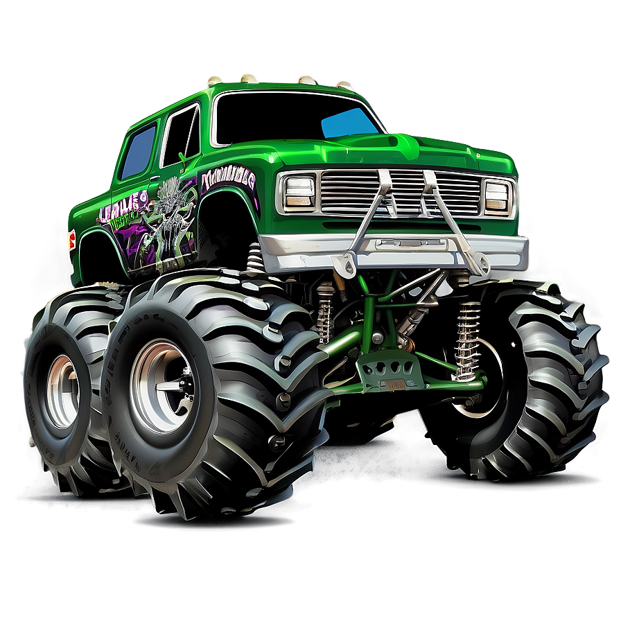 Grave Digger Monster Truck Illustration Png Giq29