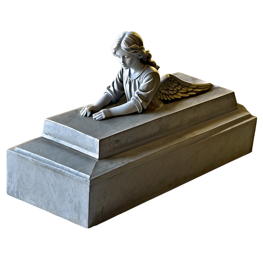 Grave With Angel Statue Png 05242024