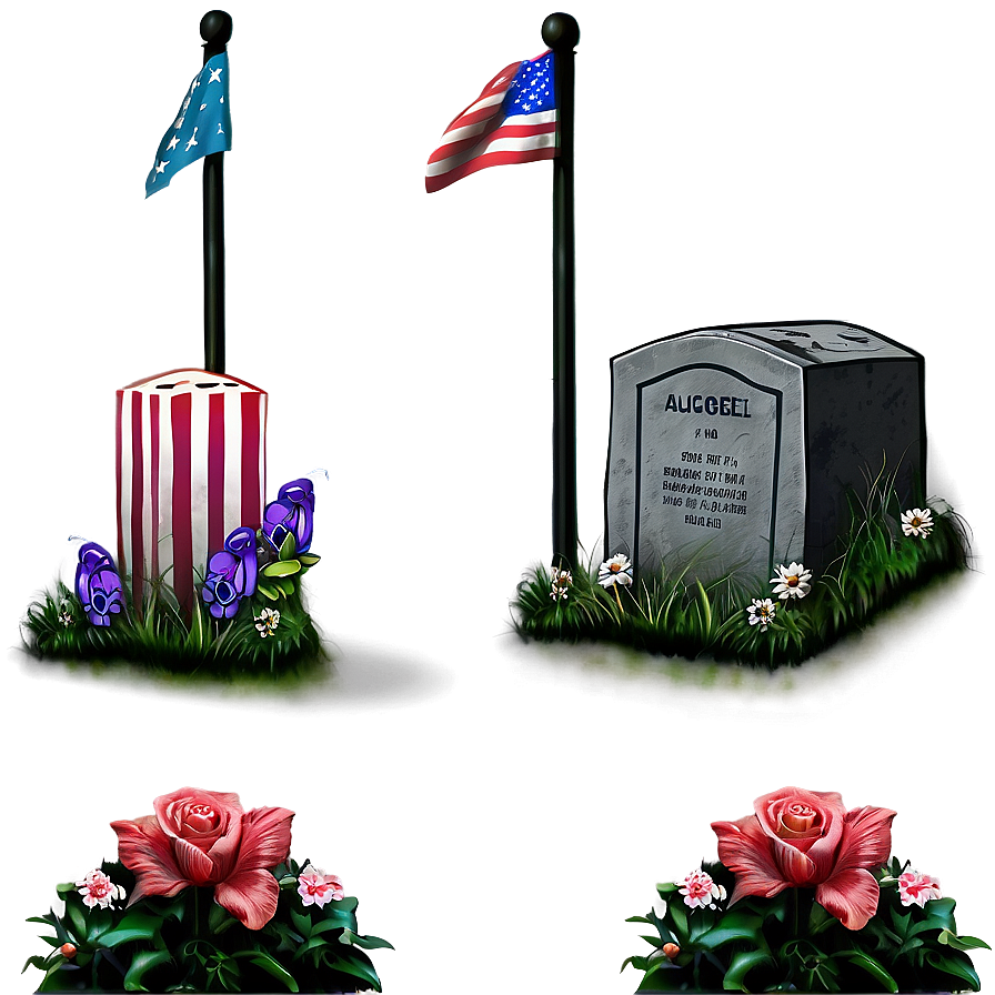 Grave With Flag Png Hxv81