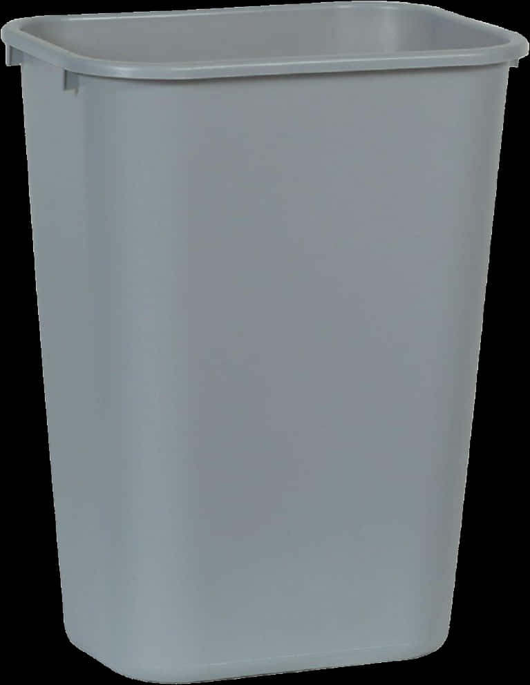 Gray Plastic Trash Bin