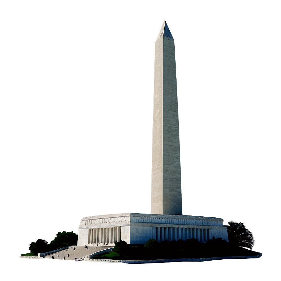 Grayscale Washington Monument Art Png 88