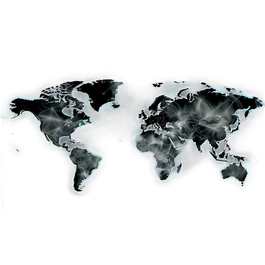 Grayscale World Map Png 64