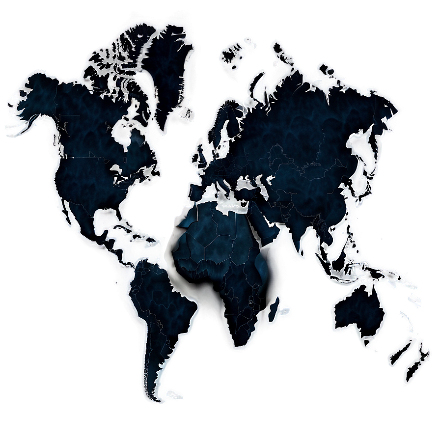 Grayscale World Map Png 81