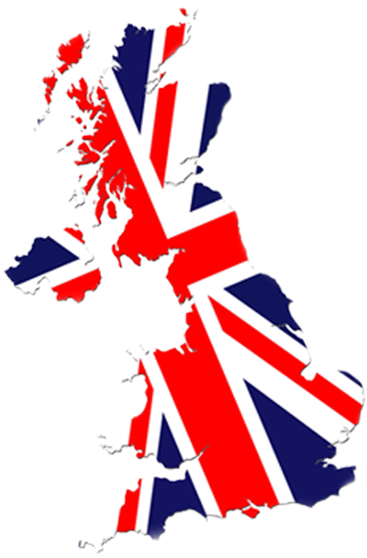 Great Britain Flag Map