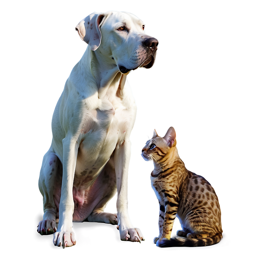 Great Dane And Cat Png 69