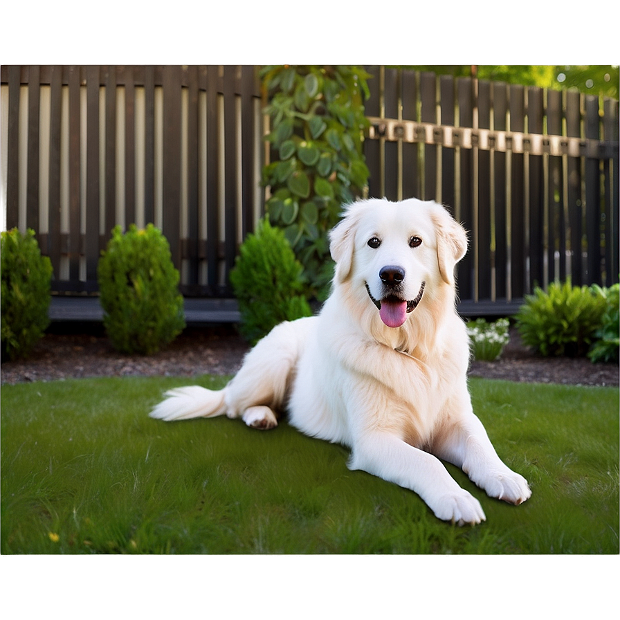 Great Pyrenees In The Garden Png 06292024