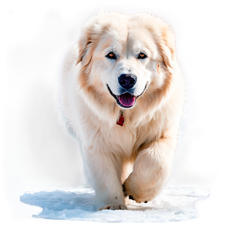 Great Pyrenees In The Snow Png 06292024