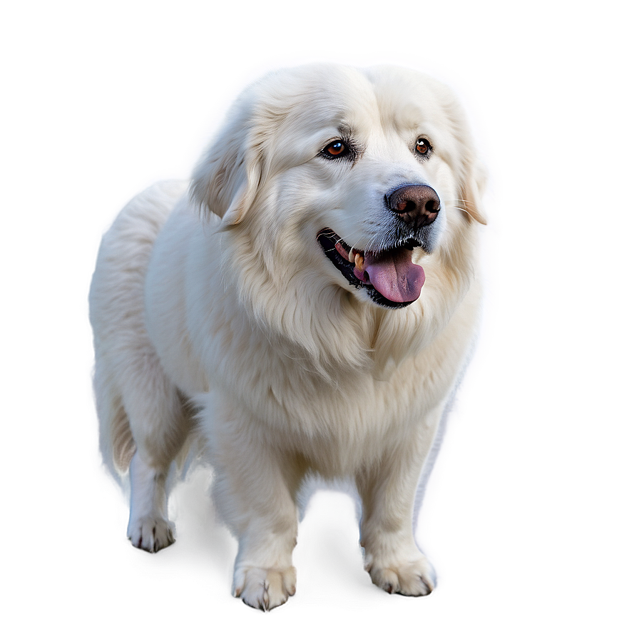 Great Pyrenees In The Snow Png Mxw