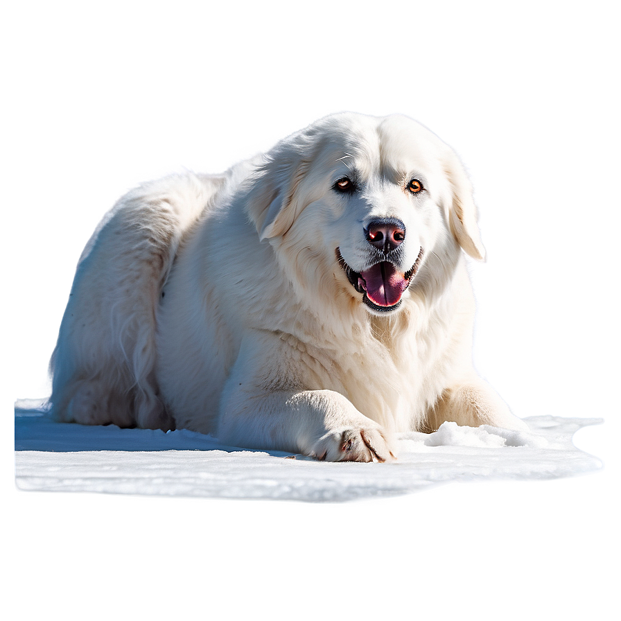 Great Pyrenees In Winter Png 89