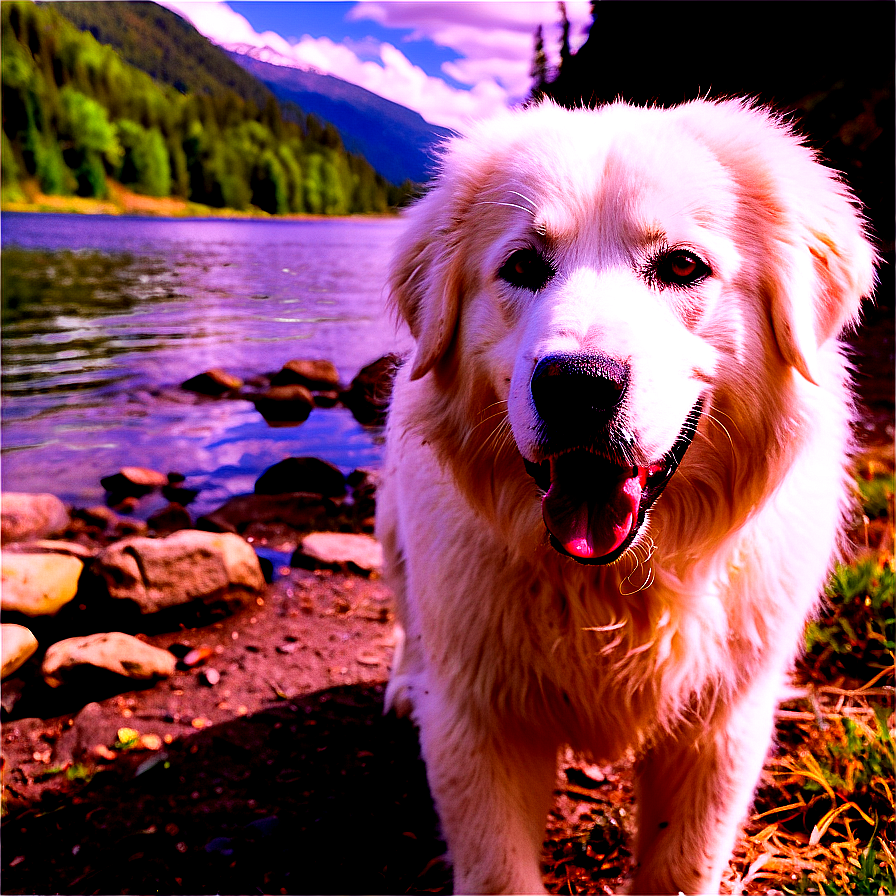 Great Pyrenees On Adventure Png Jpp