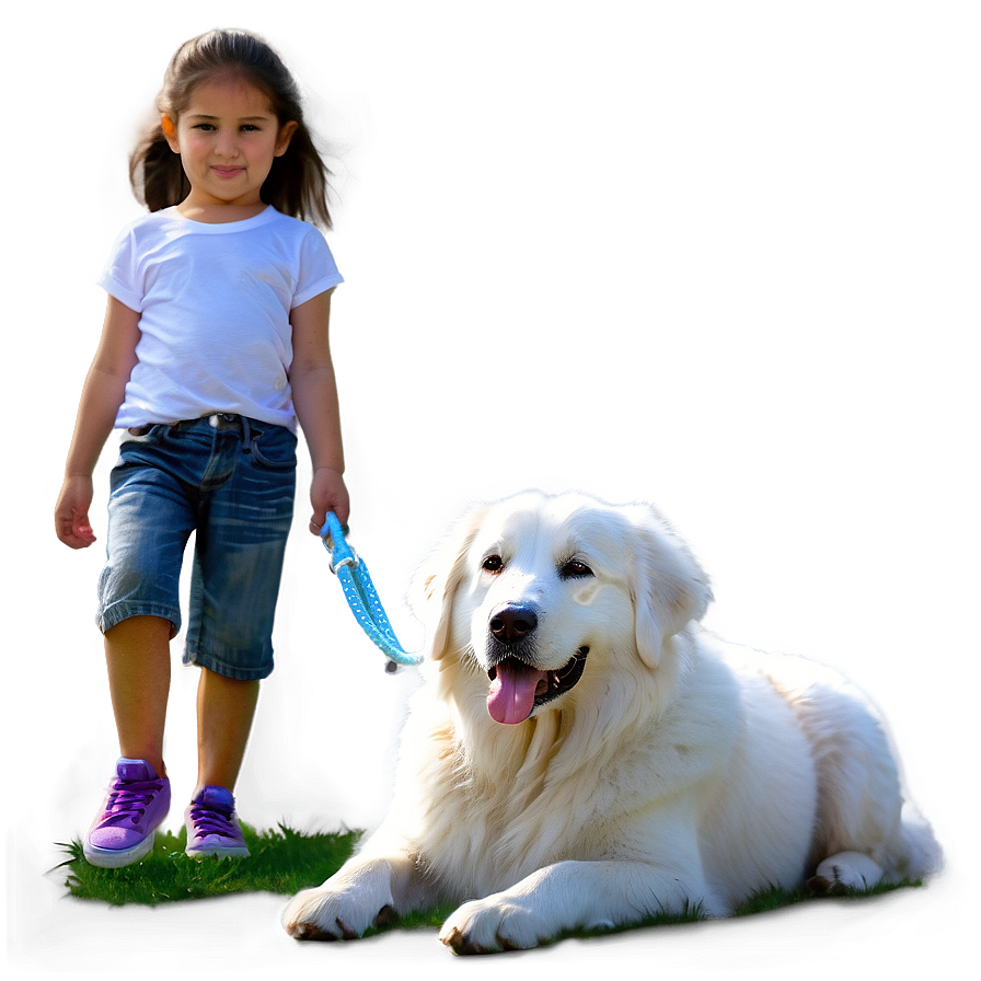 Great Pyrenees With Kids Png 06292024