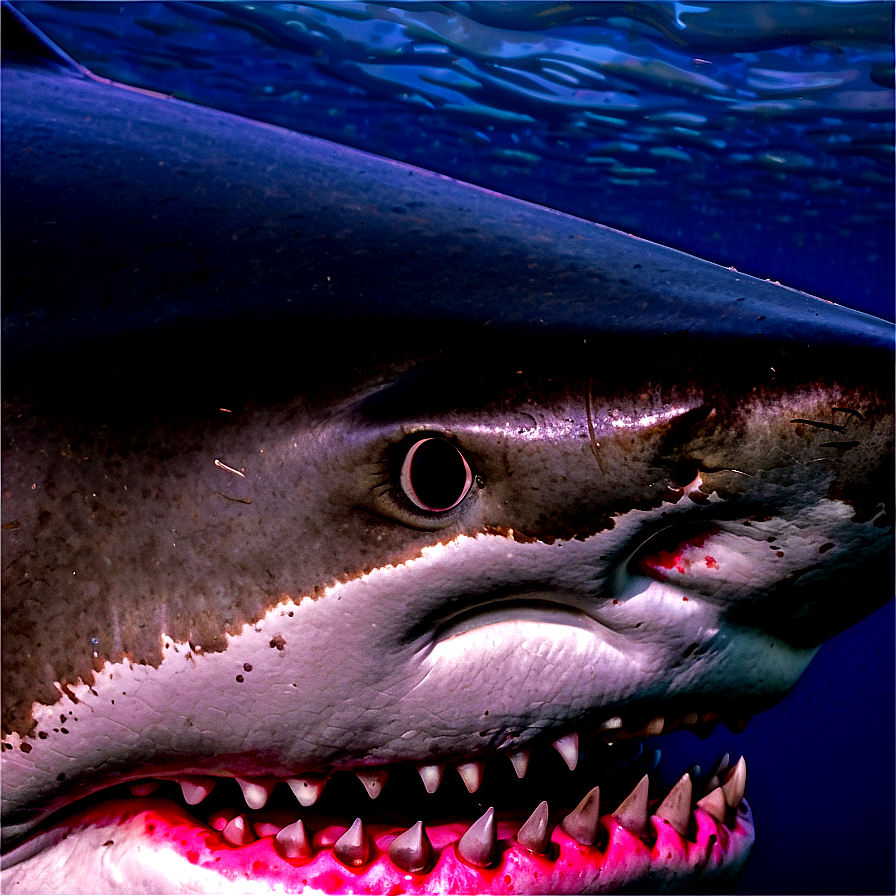 Great White Shark Close-up Png 23