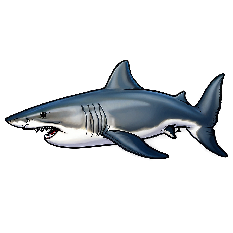 Great White Shark Side View Png 38