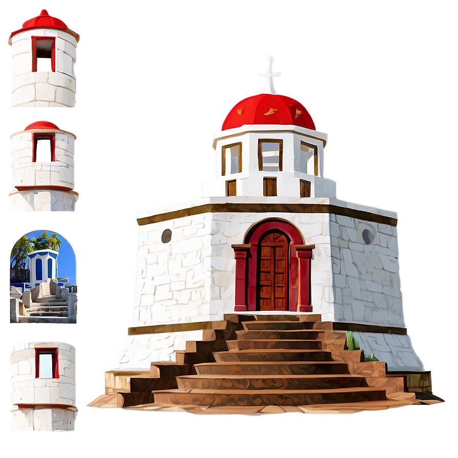 Greek Lighthouse Scene Png Evj35