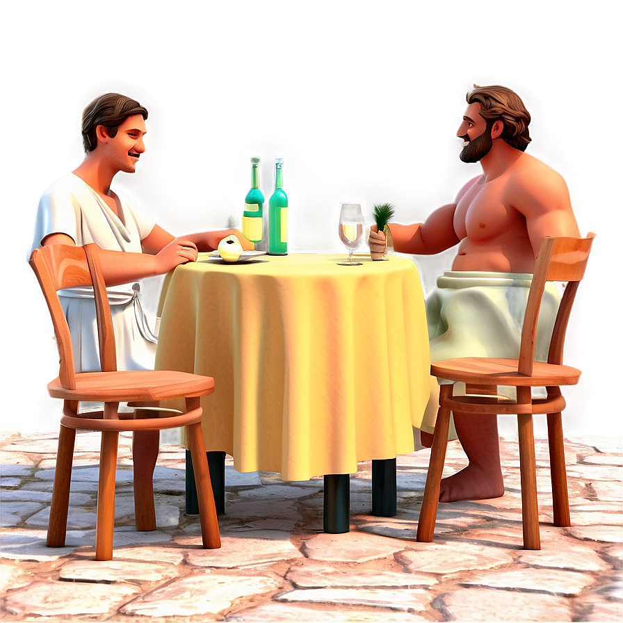 Greek Taverna Scene Png Yjf