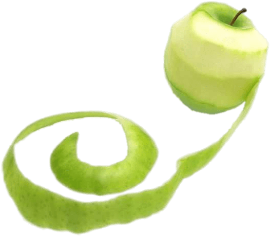 Green Apple Peeled Spiral